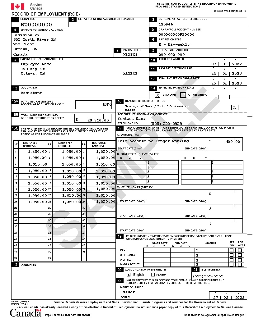 W 9 Form Canada