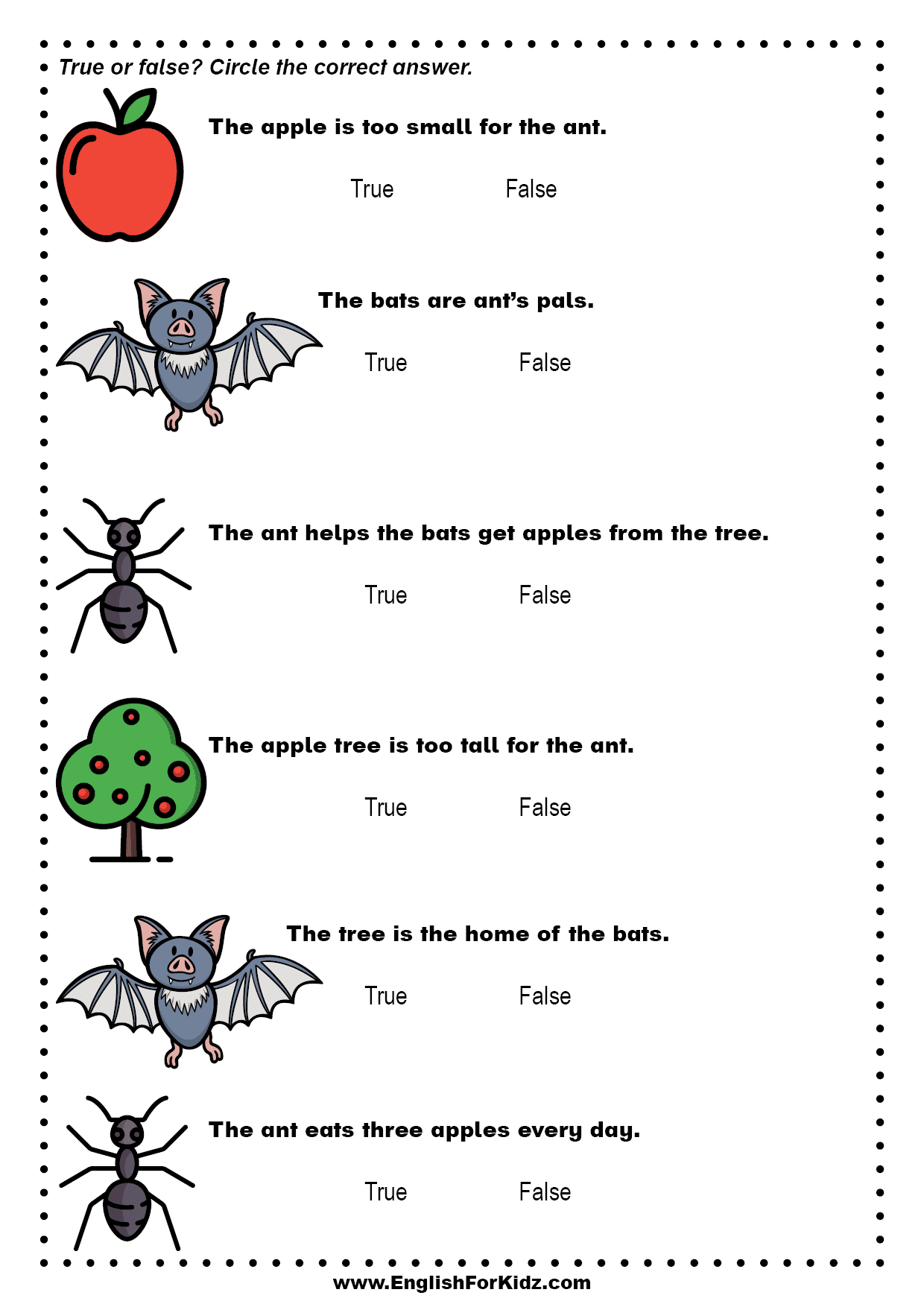 Worksheets For Kindergarten Reading Free Printable