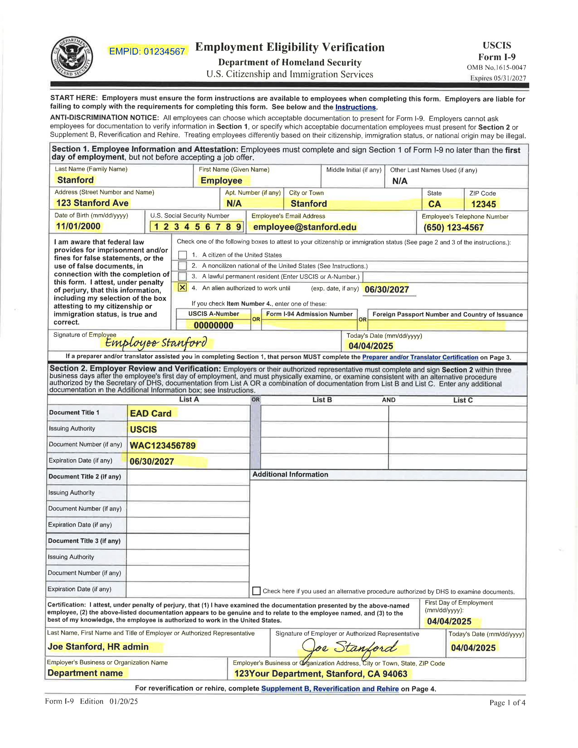 Pa I9 Form 2024