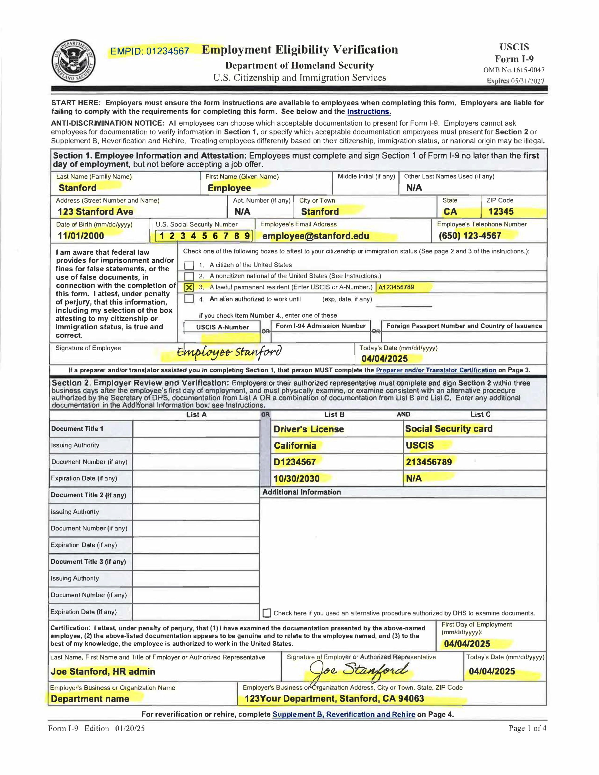 Printable Form I-9 2024