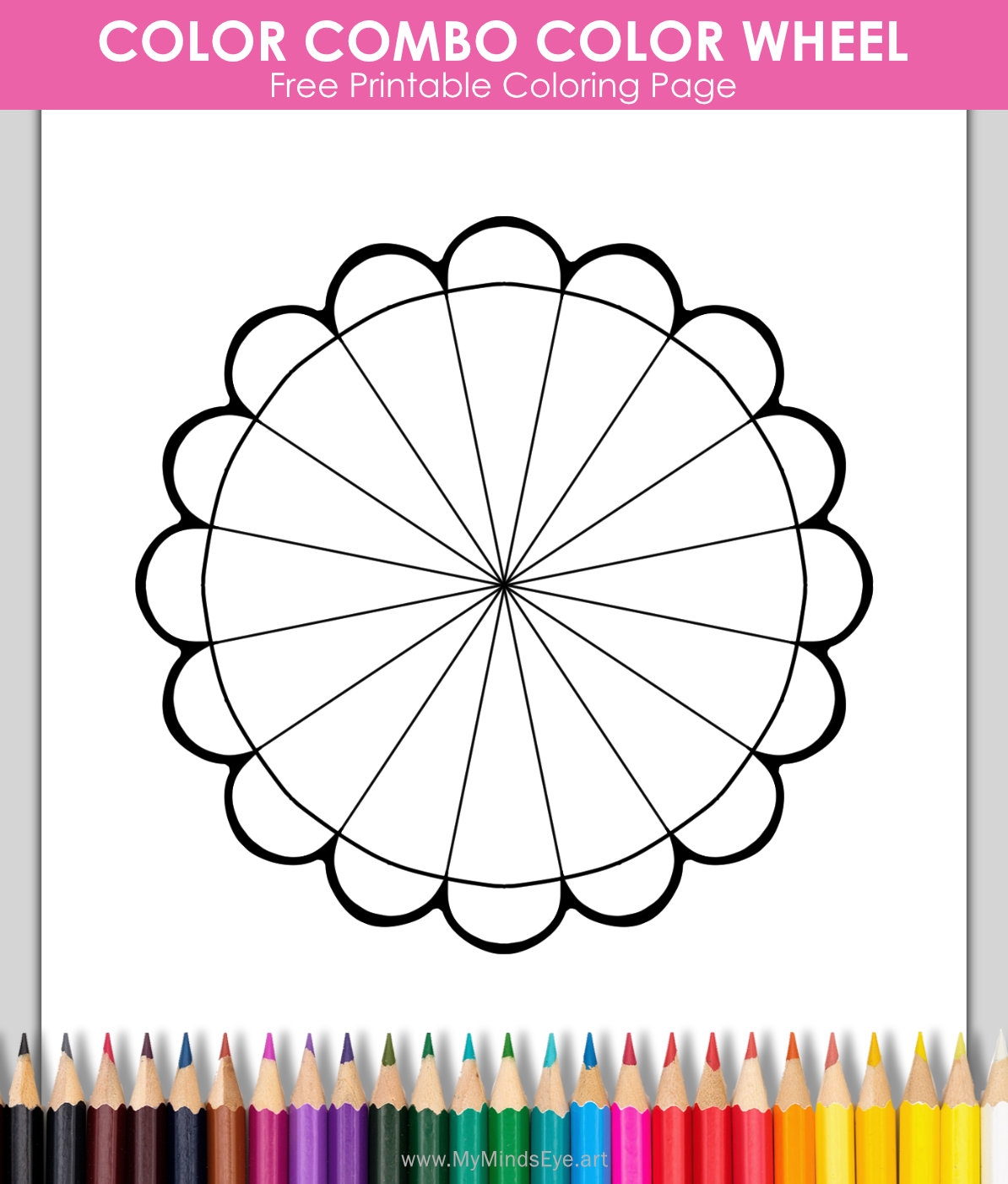 Color Wheel Coloring Page Printable