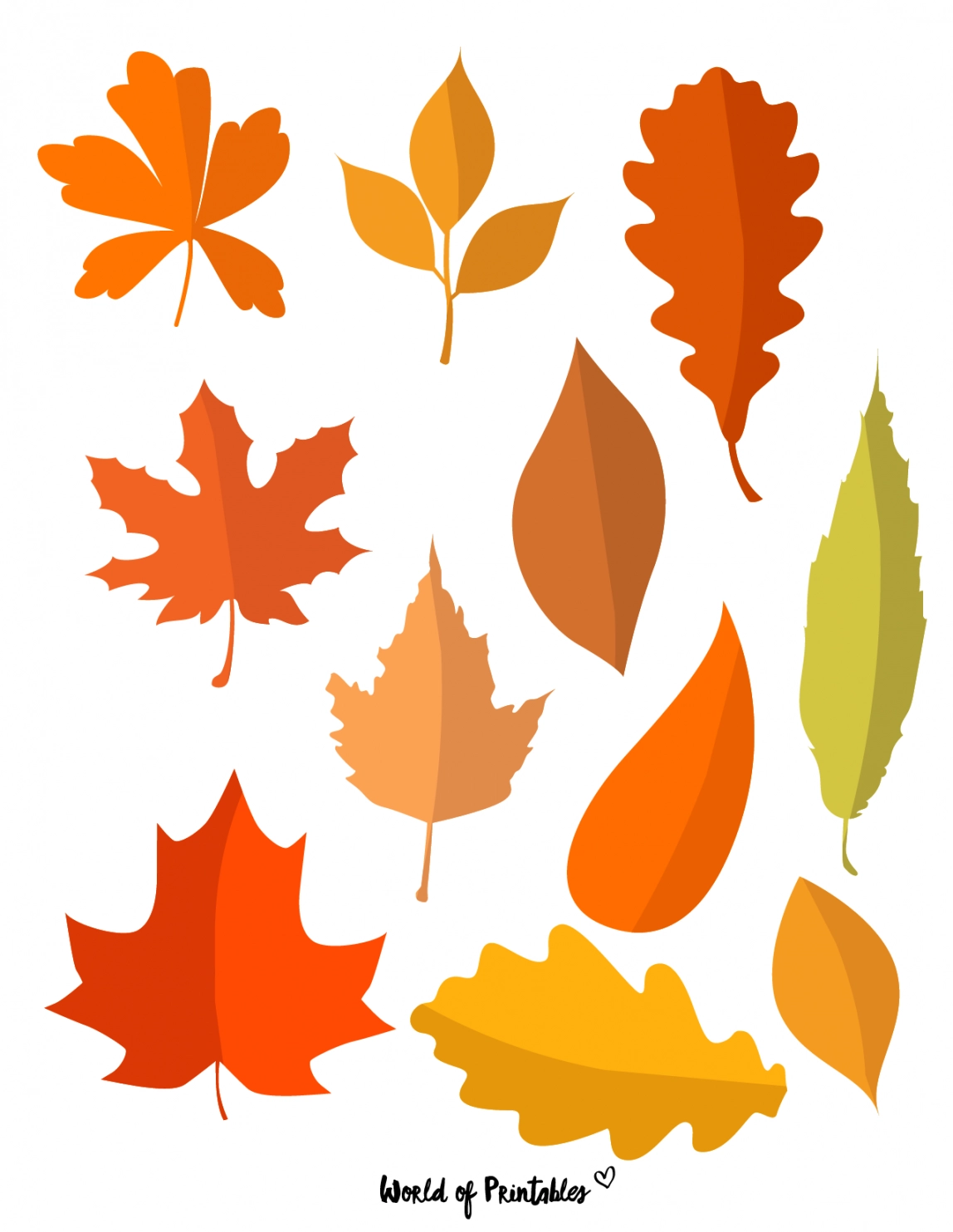 Printable Fall Leaves Template