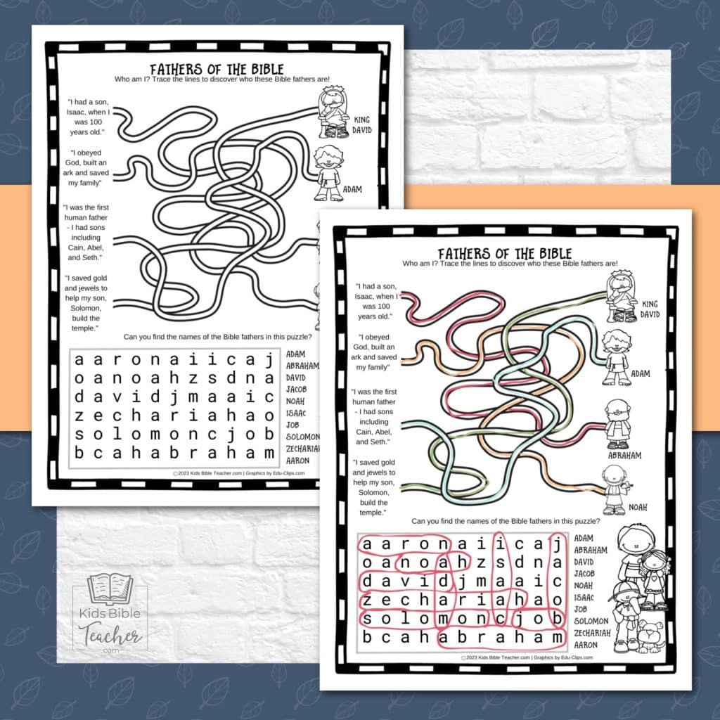 Free Printable Bible Activity Pages
