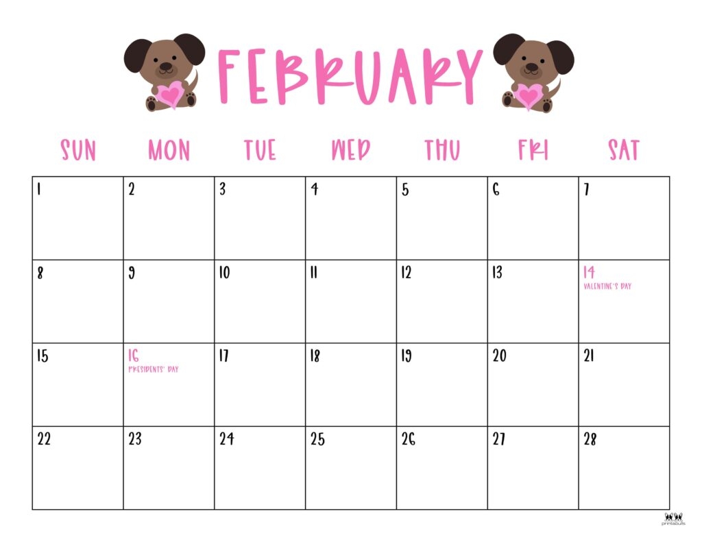 Printable February 2026 Calendar With Holidays