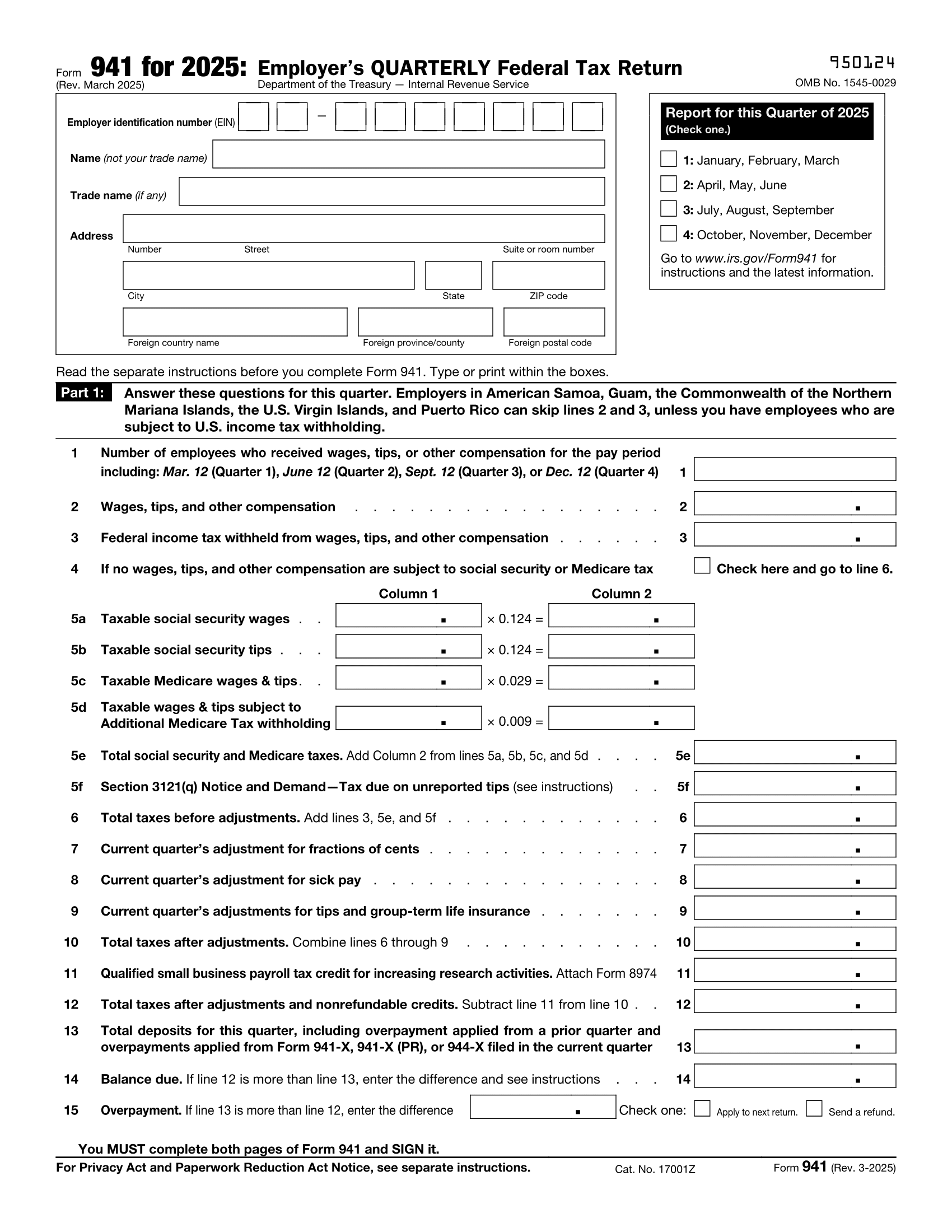 W9 Fillable Form 2024