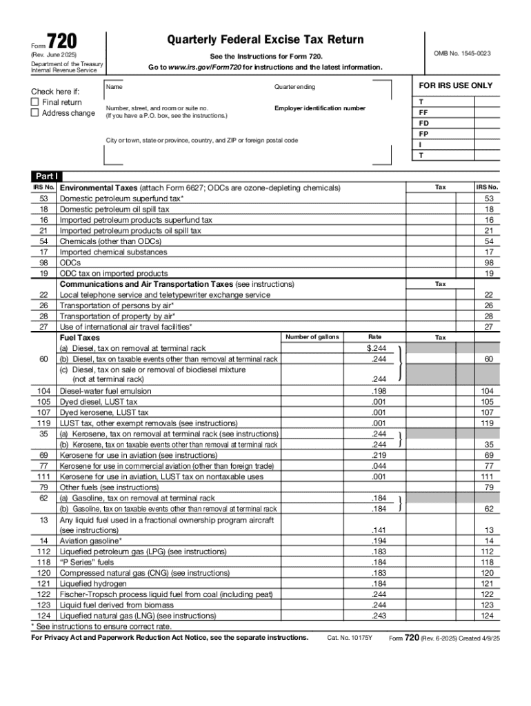 Fillable Online Form 720 Rev June 2025 Fax Email Print PdfFiller