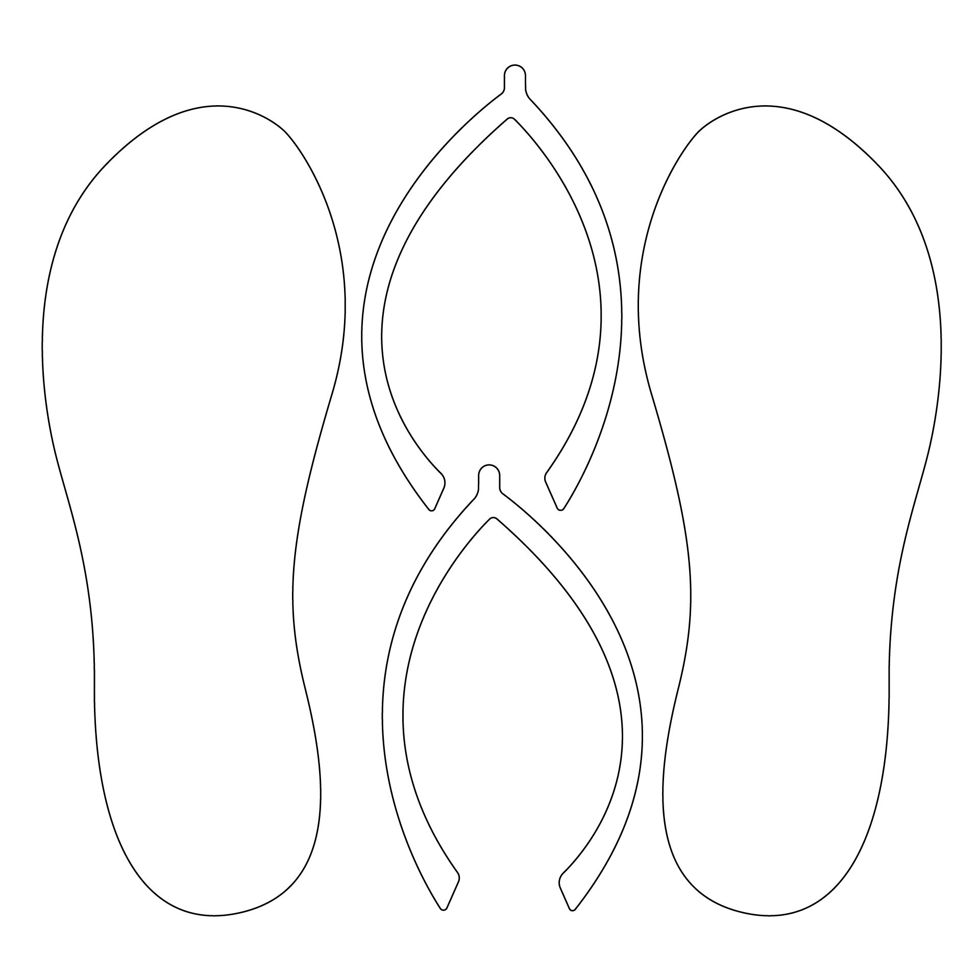 Flip Flop Template Printable Flip Flop Craft Decorating Flip 