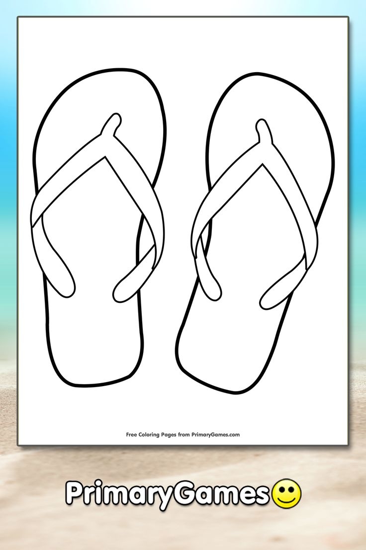 Flip Flops Coloring Page FREE Printable EBook