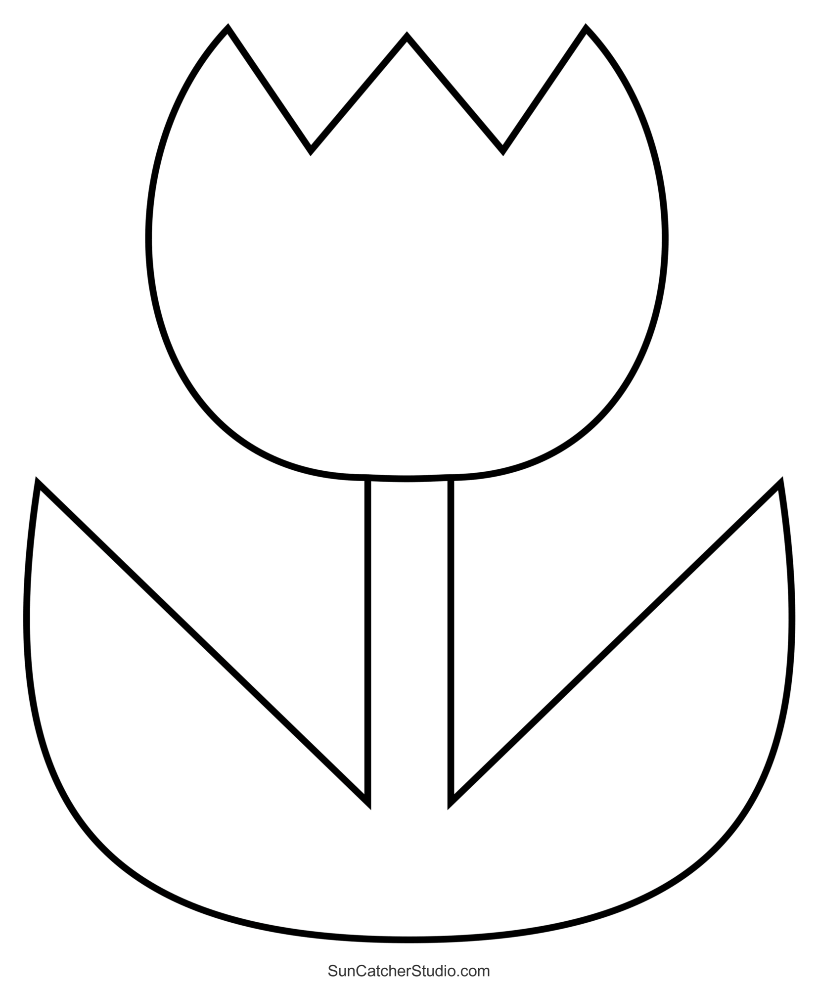 Printable Simple Flower Template