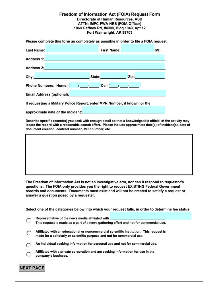 Foia Form Pdf Fill Out amp Sign Online DocHub