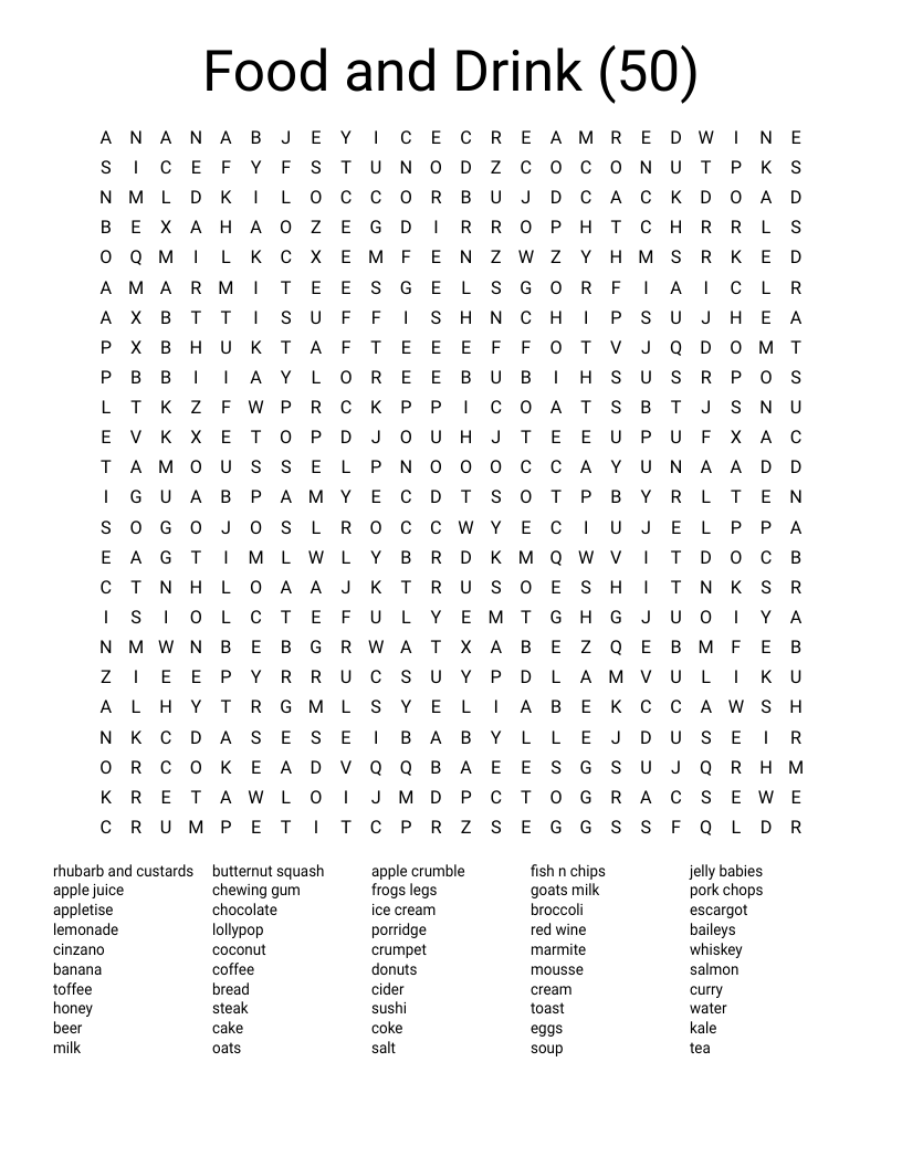 Printable Find The Word Puzzles