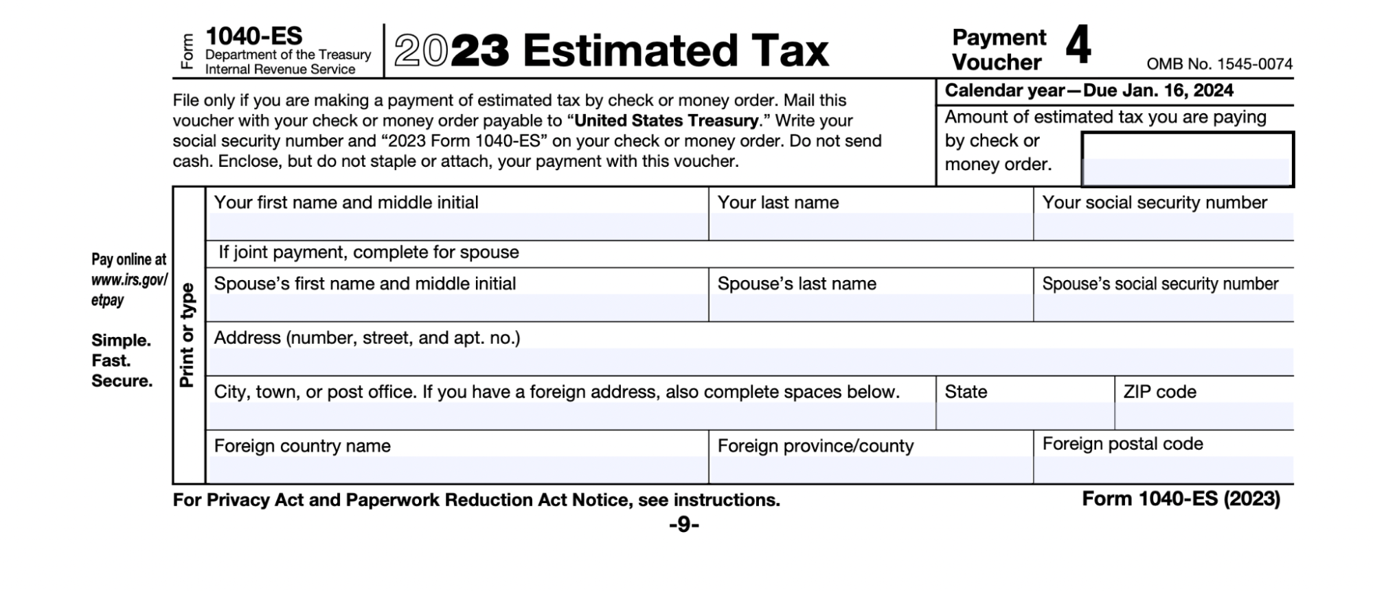 Form 1040 ES 2023 All You Need To Know FreeCashFlow io