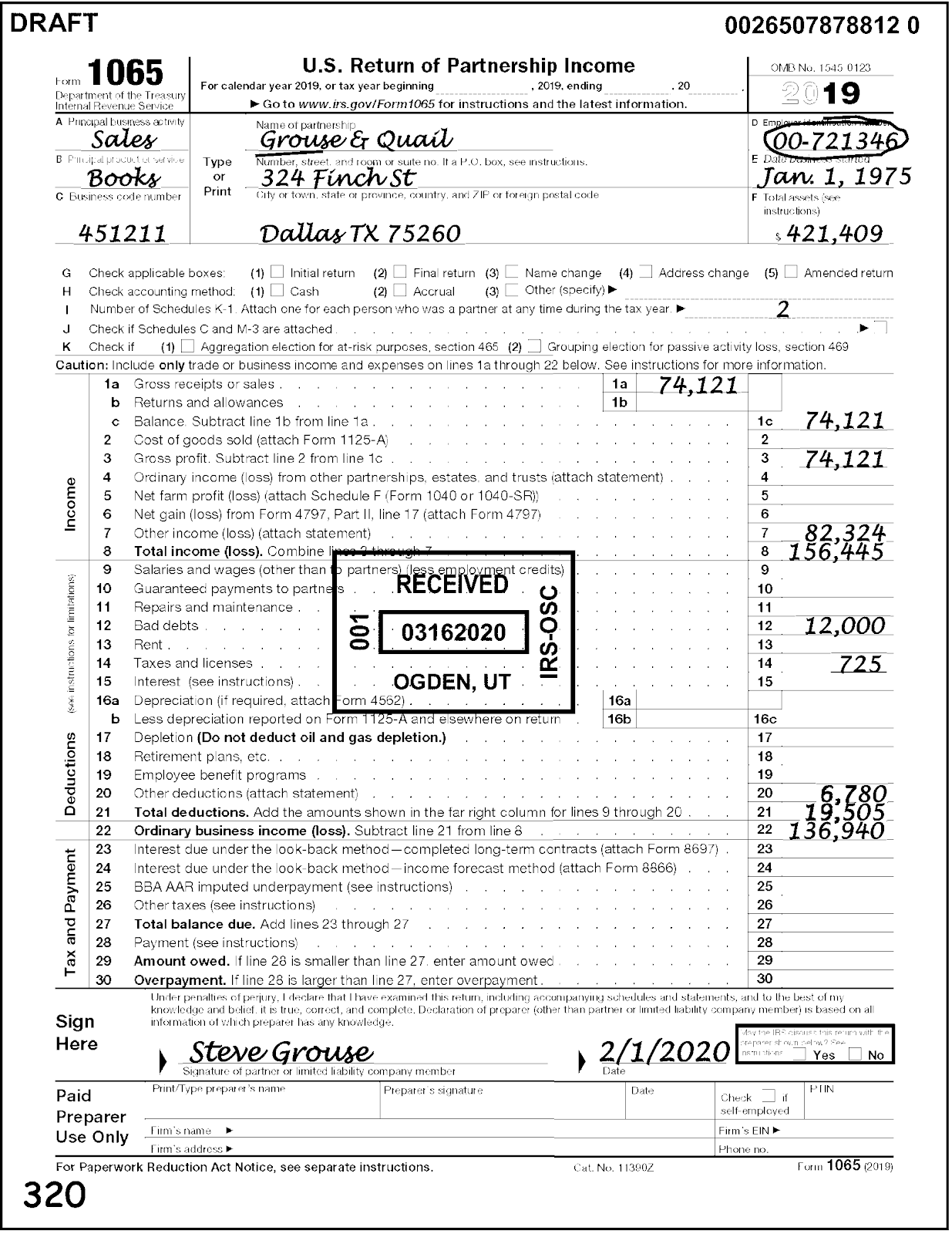 Irs Form 1065