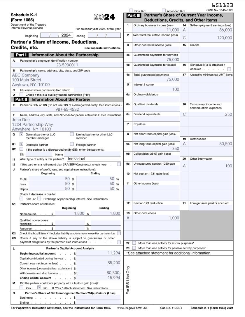 Irs Form 1065 Instructions 2024