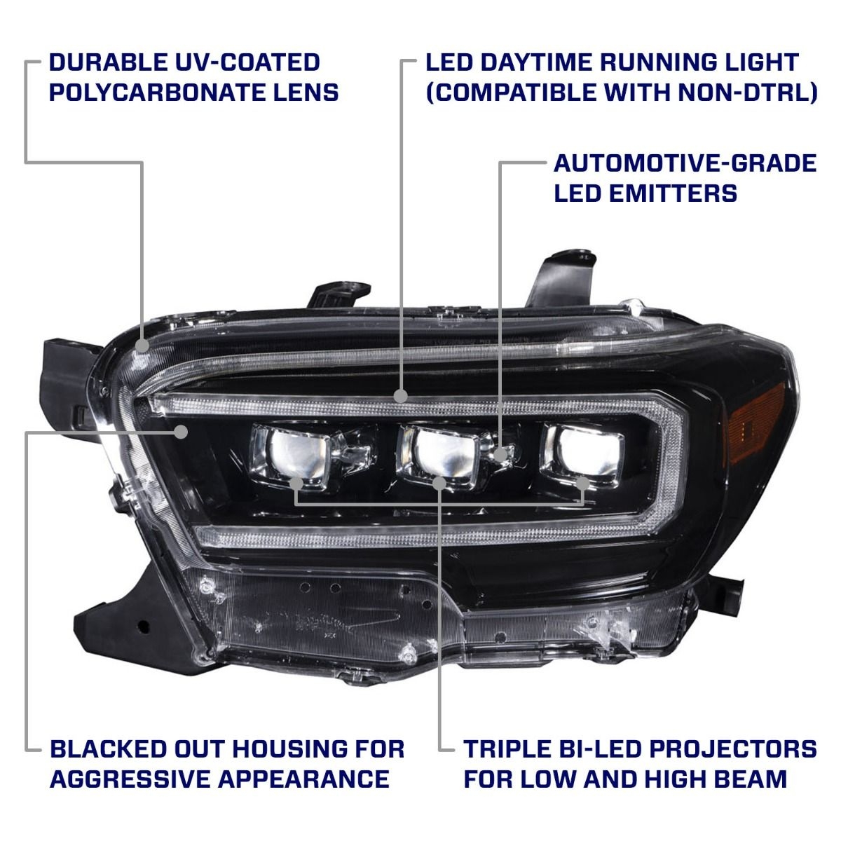 FORM 2016 2023 Tacoma Sequential LED Projector Headlights YotaMafia
