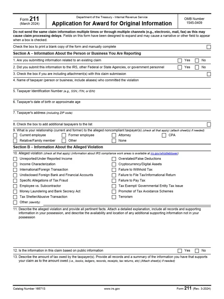 Irs Form 211