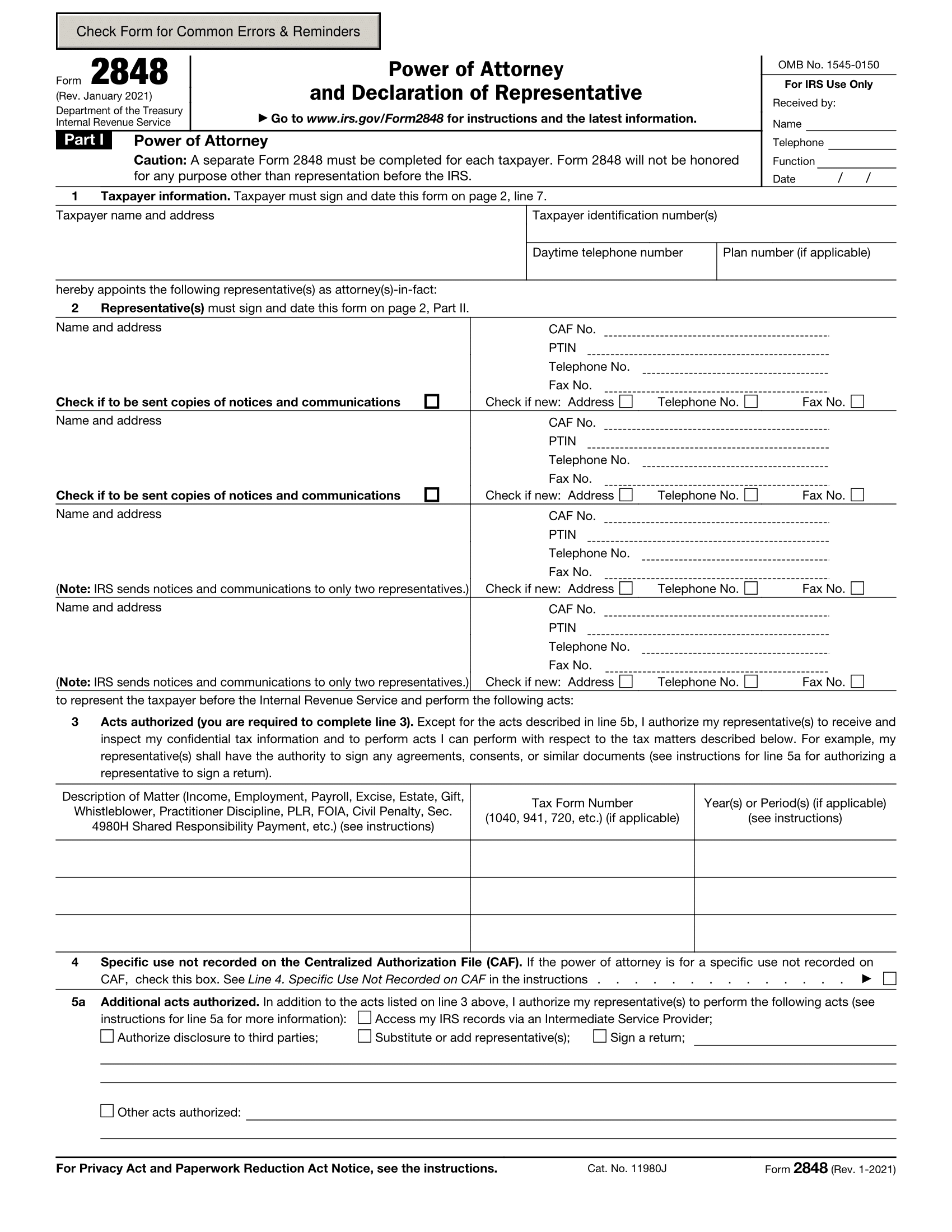 Printable Form 2848