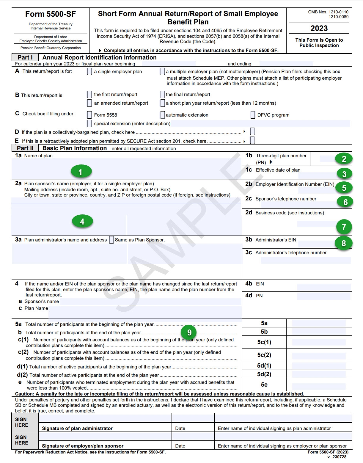 Printable Form 5500