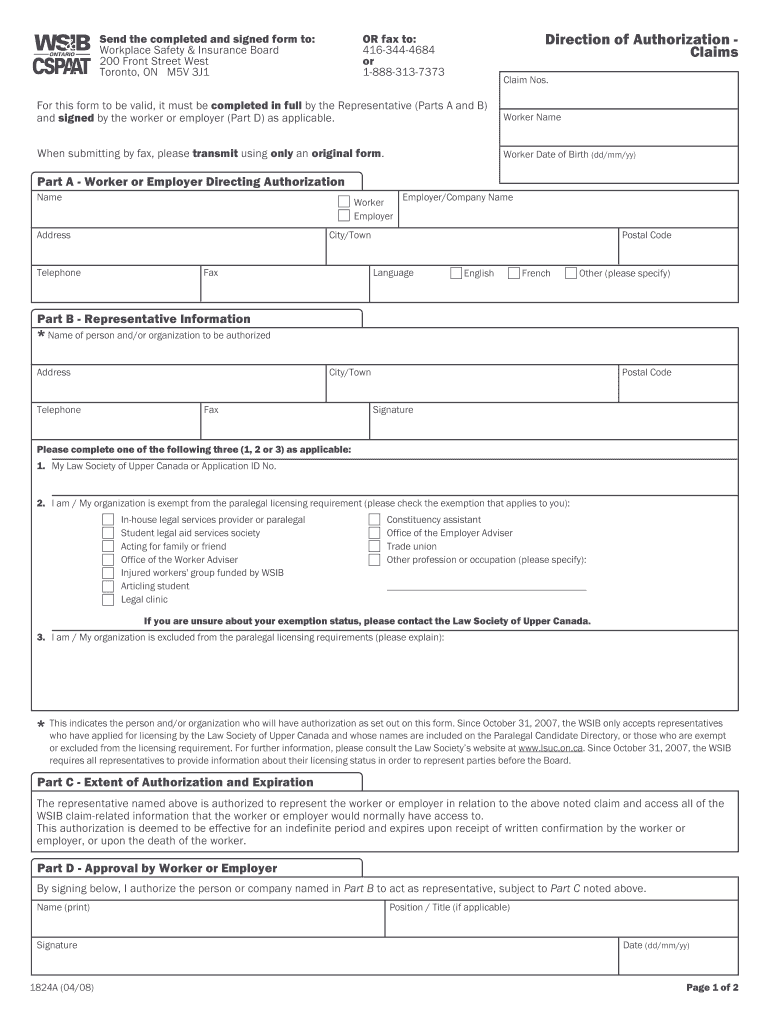 Wsib Employee Form 6