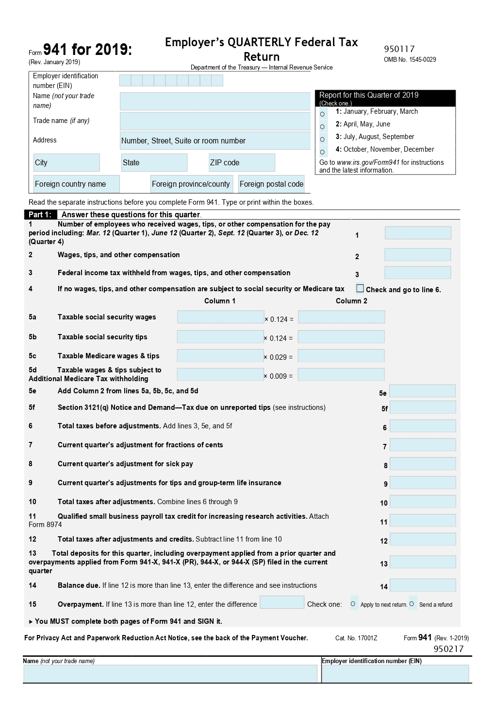 Irs Form 941 2025