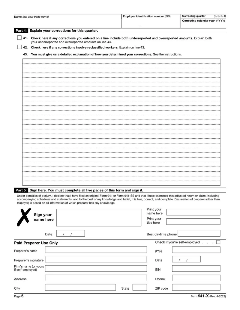 Form 941 X Fill And Sign Online With Lumin