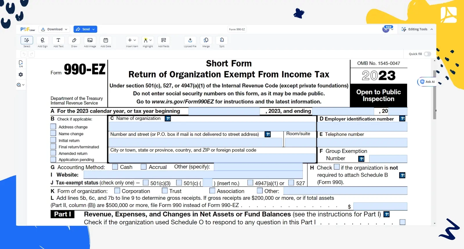 Irs Form 990 Ez 2024