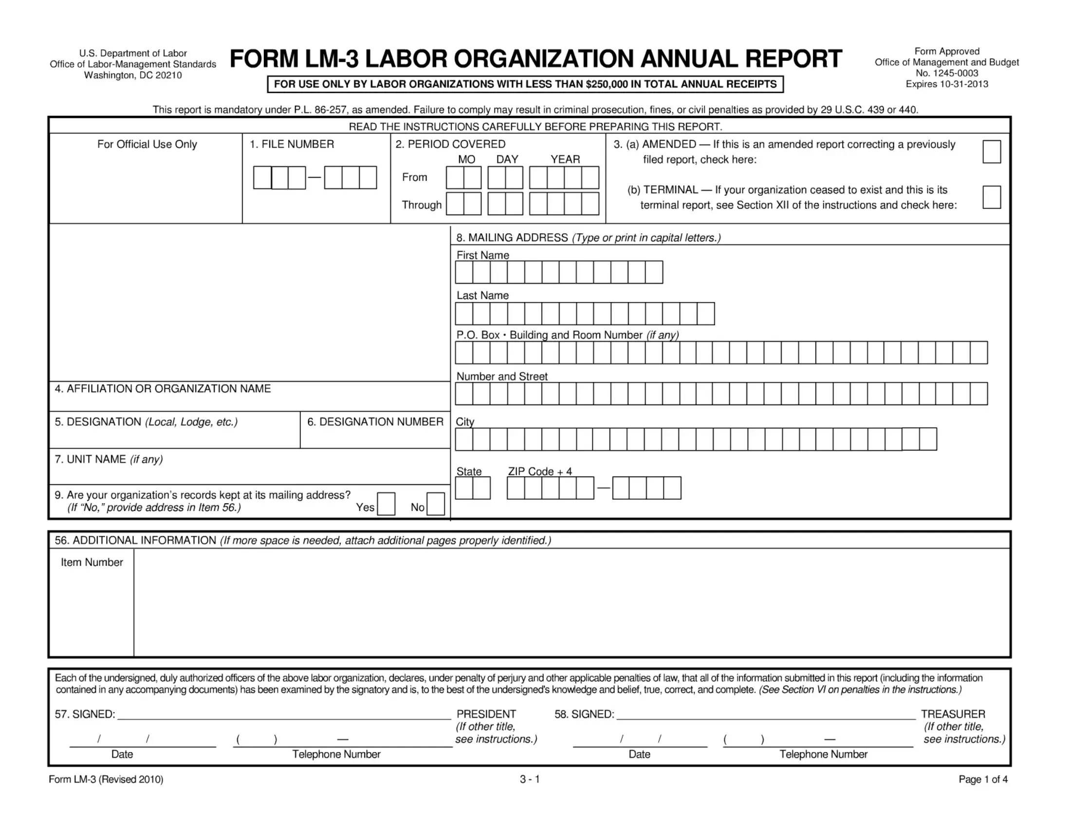 Form Lm 3 Fill Out Printable PDF Forms Online