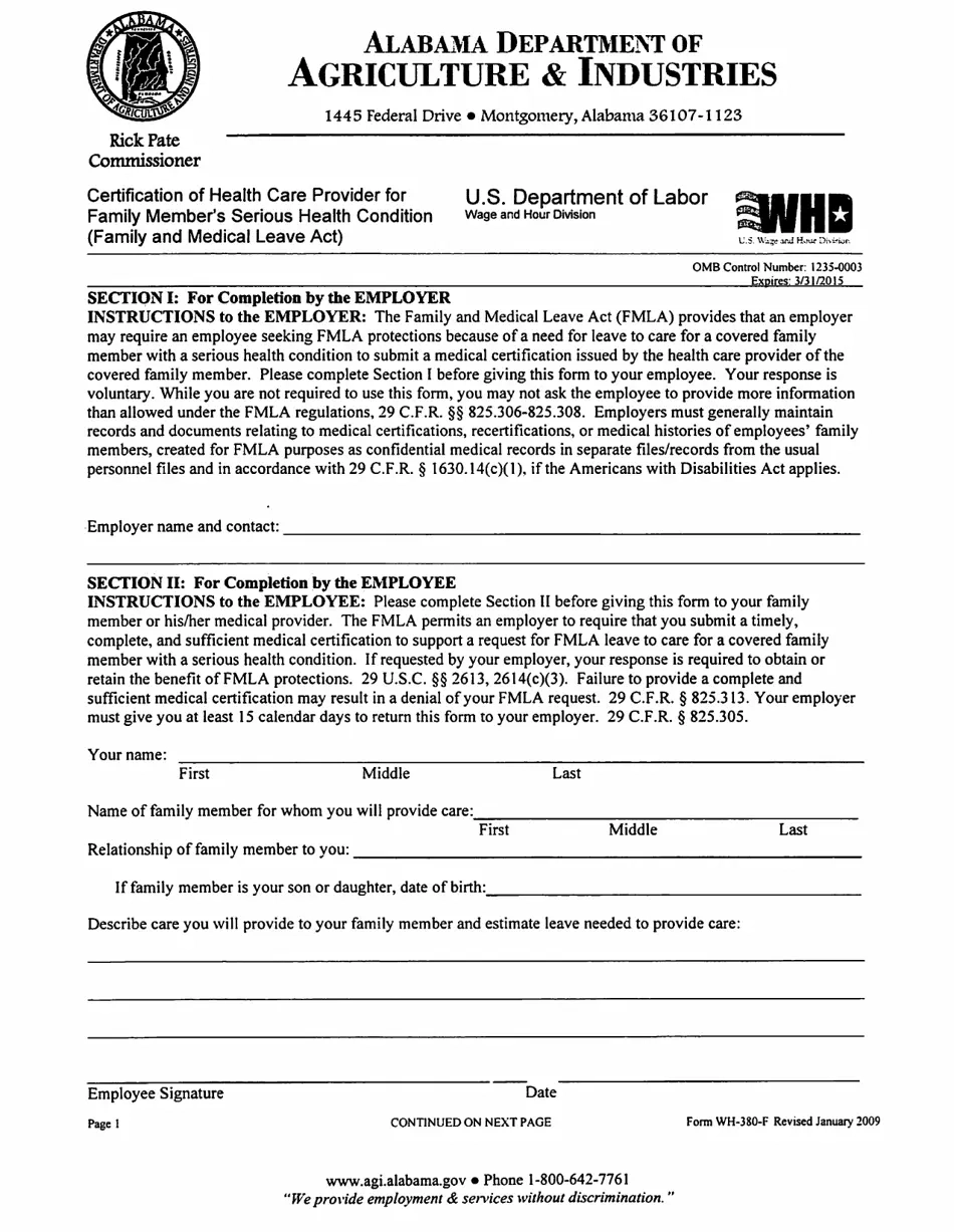 How To Fill Out Form Wh-380-F