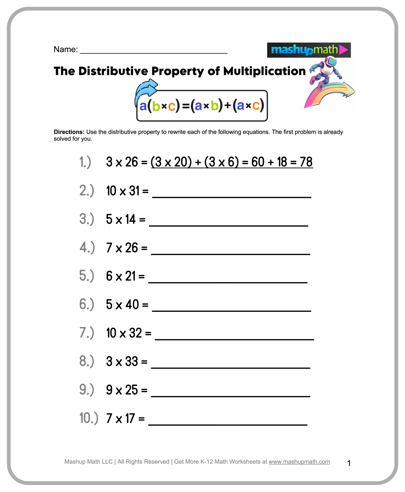 Printable 4th Grade Worksheets