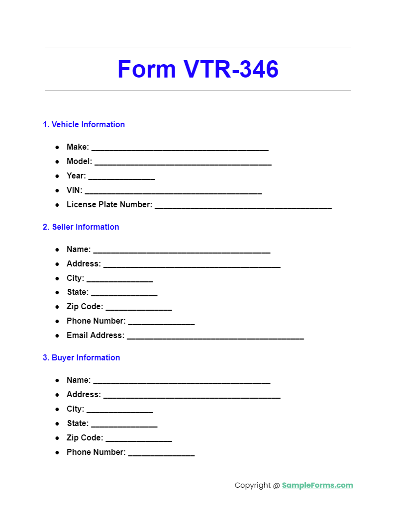 Vtr 346 Form Printable