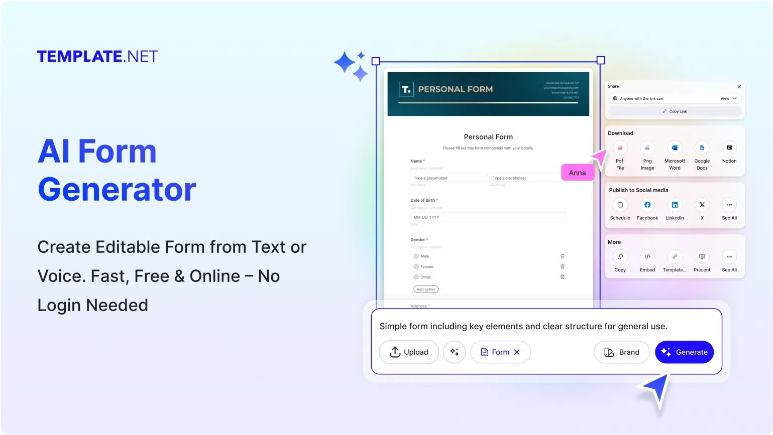 Free AI Forms Generator Online Form Maker Tool