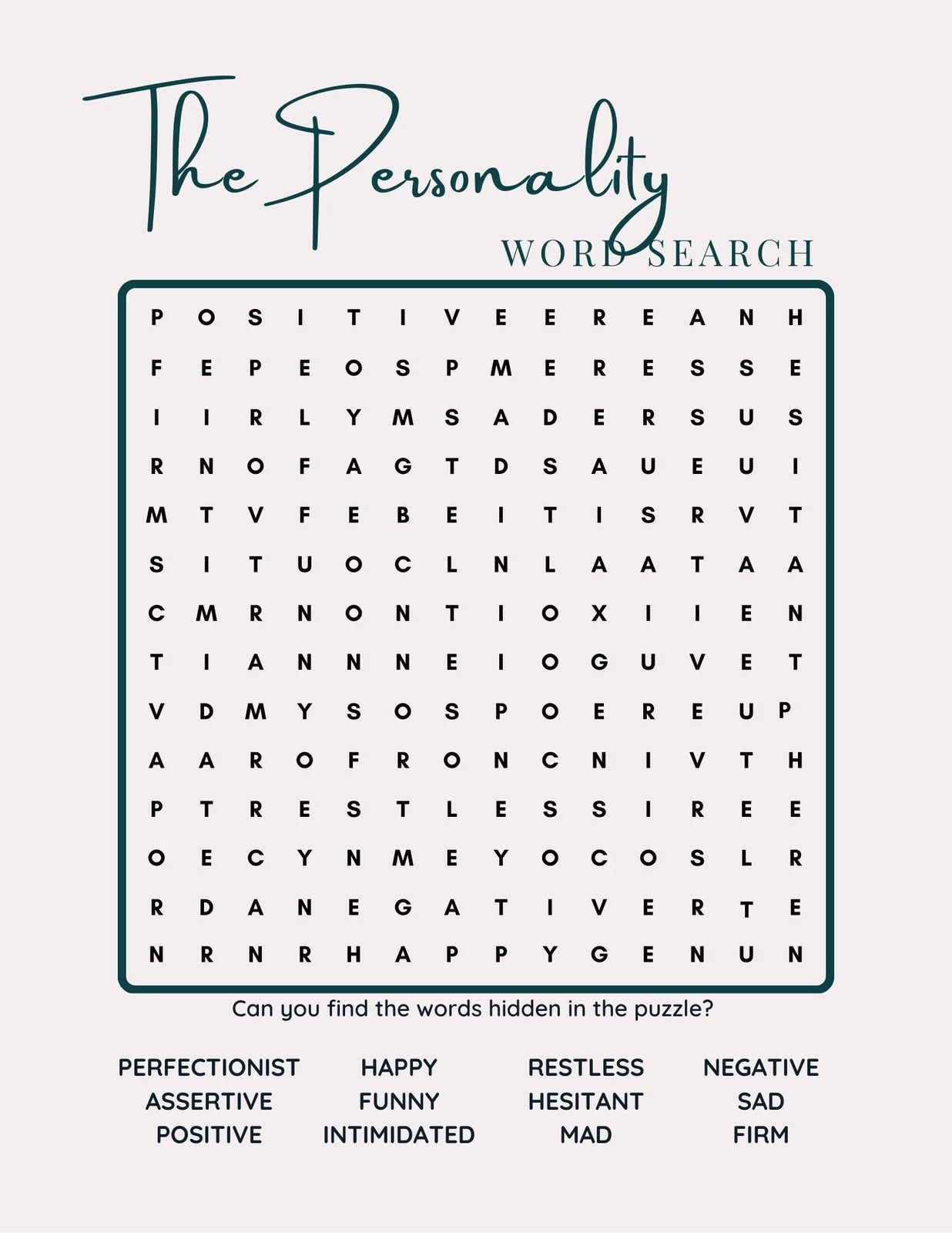 Free Printable Custom Crossword Puzzles