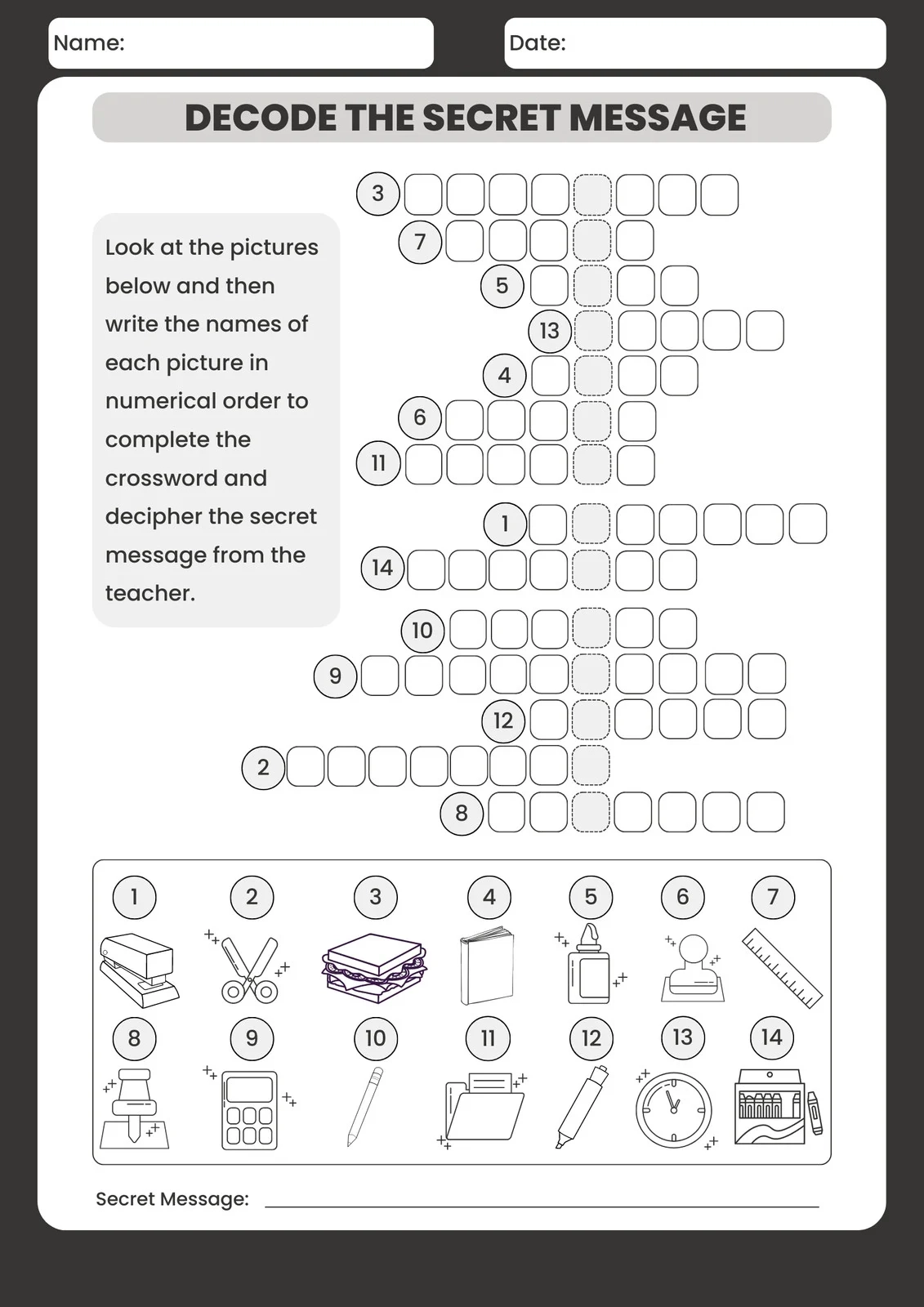 Create Free Printable Crossword Puzzles