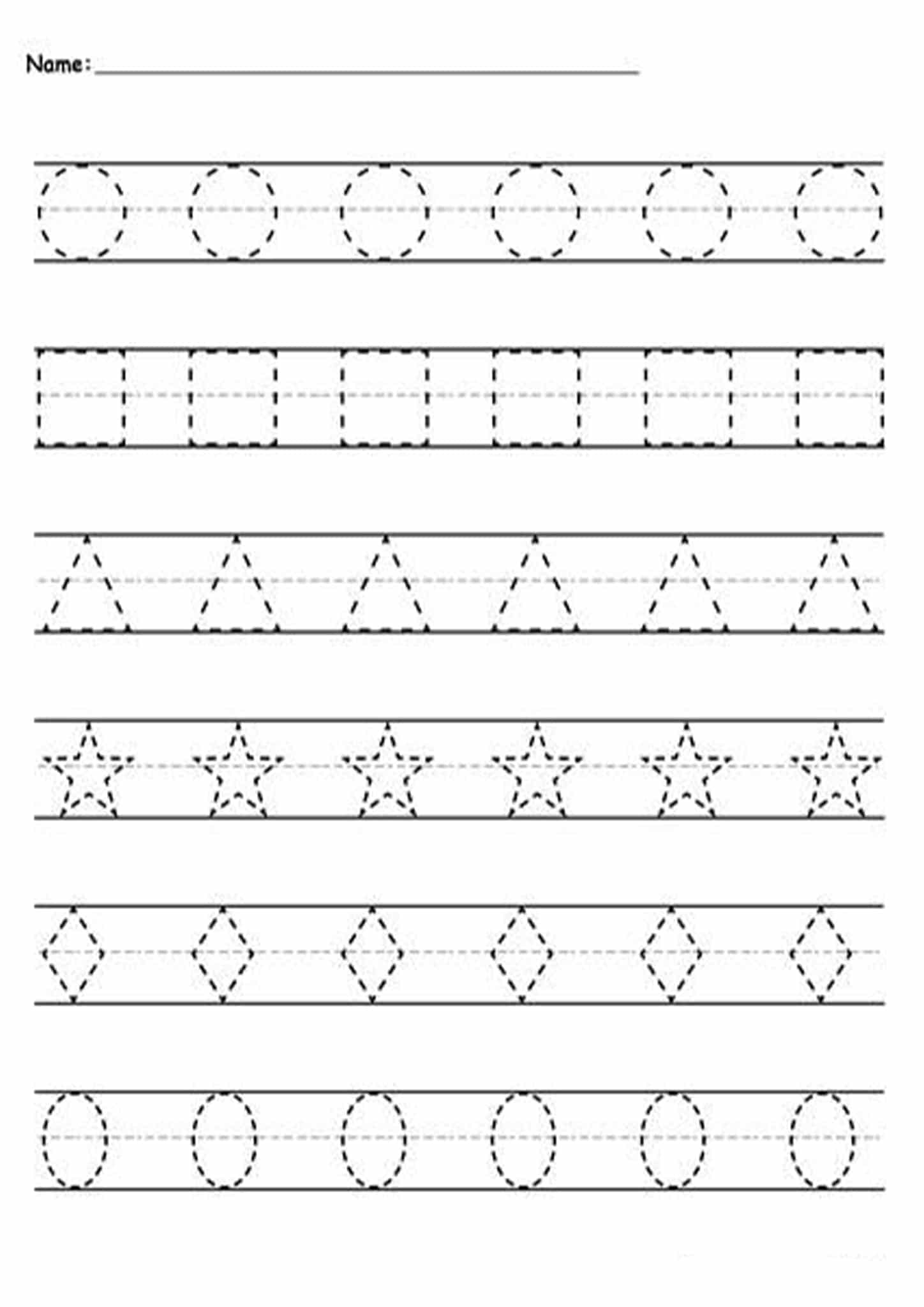 Printable Line Tracing Worksheets
