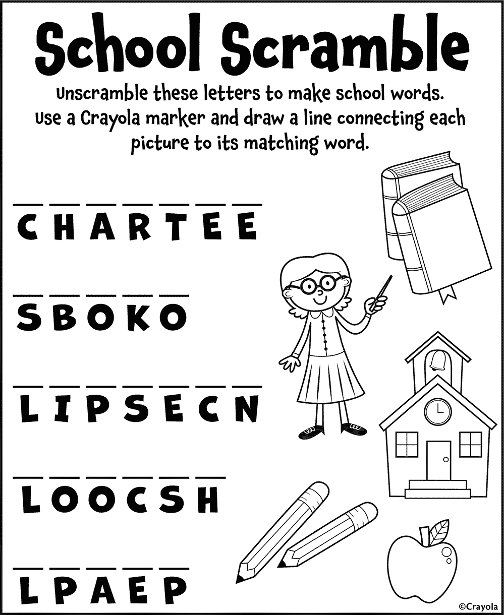 Free Back To School Kids Coloring Pages amp Activities