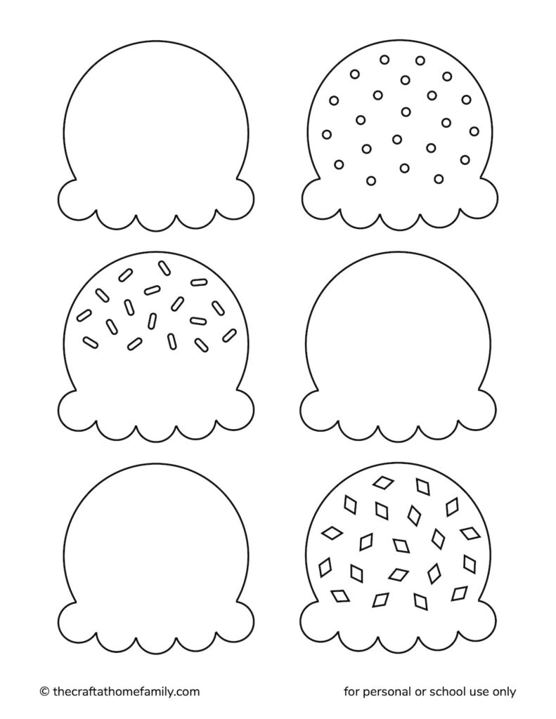 Ice Cream Template Printable