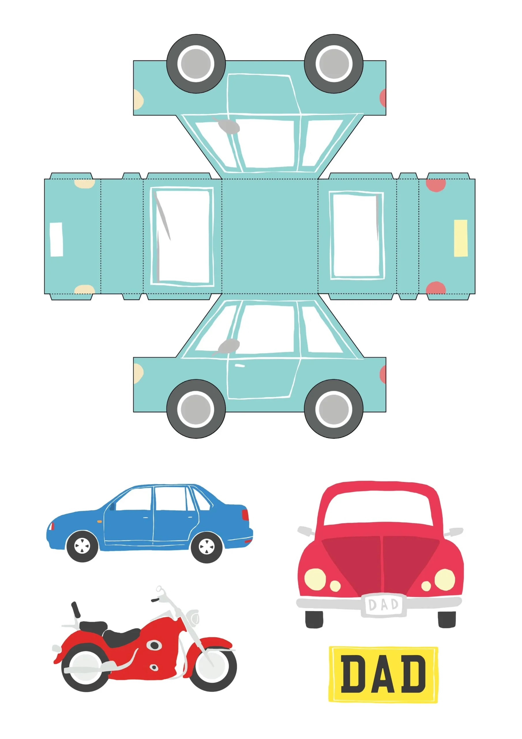 Paper Car Template Printable