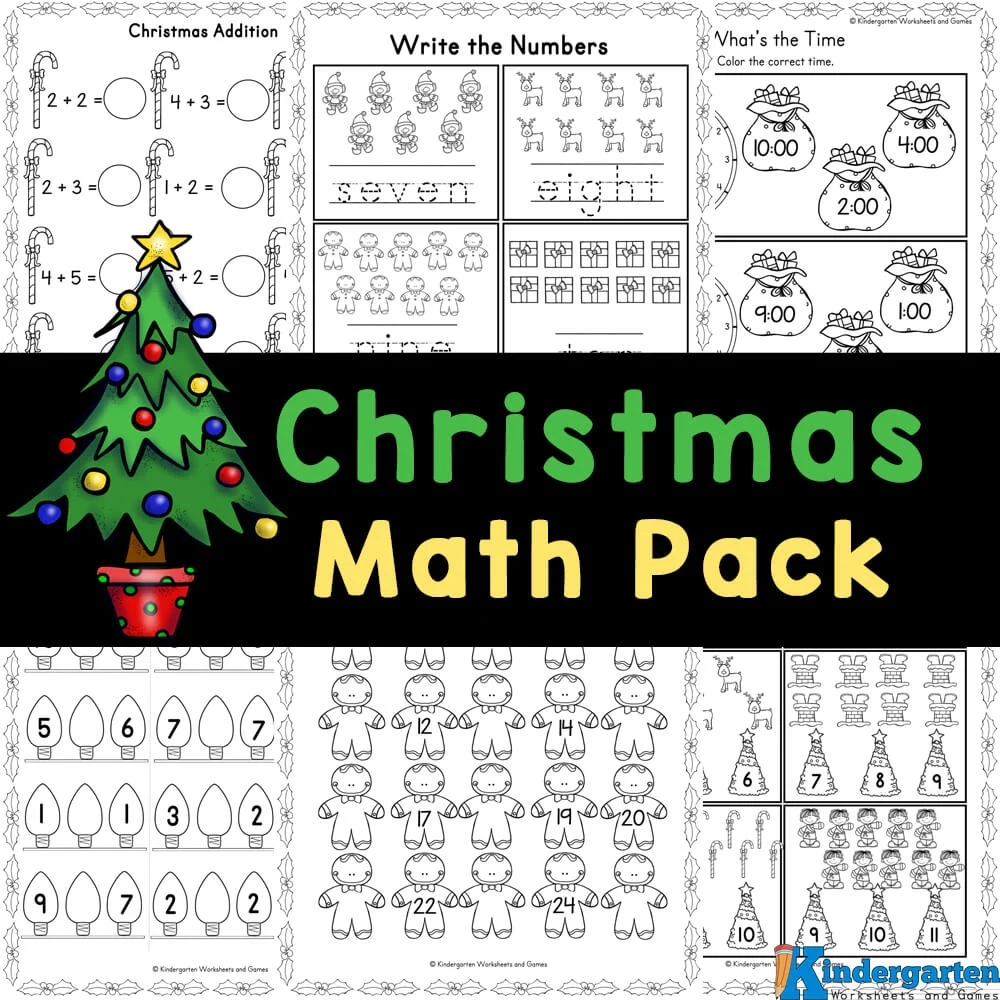 Free Printable Math Christmas Worksheets