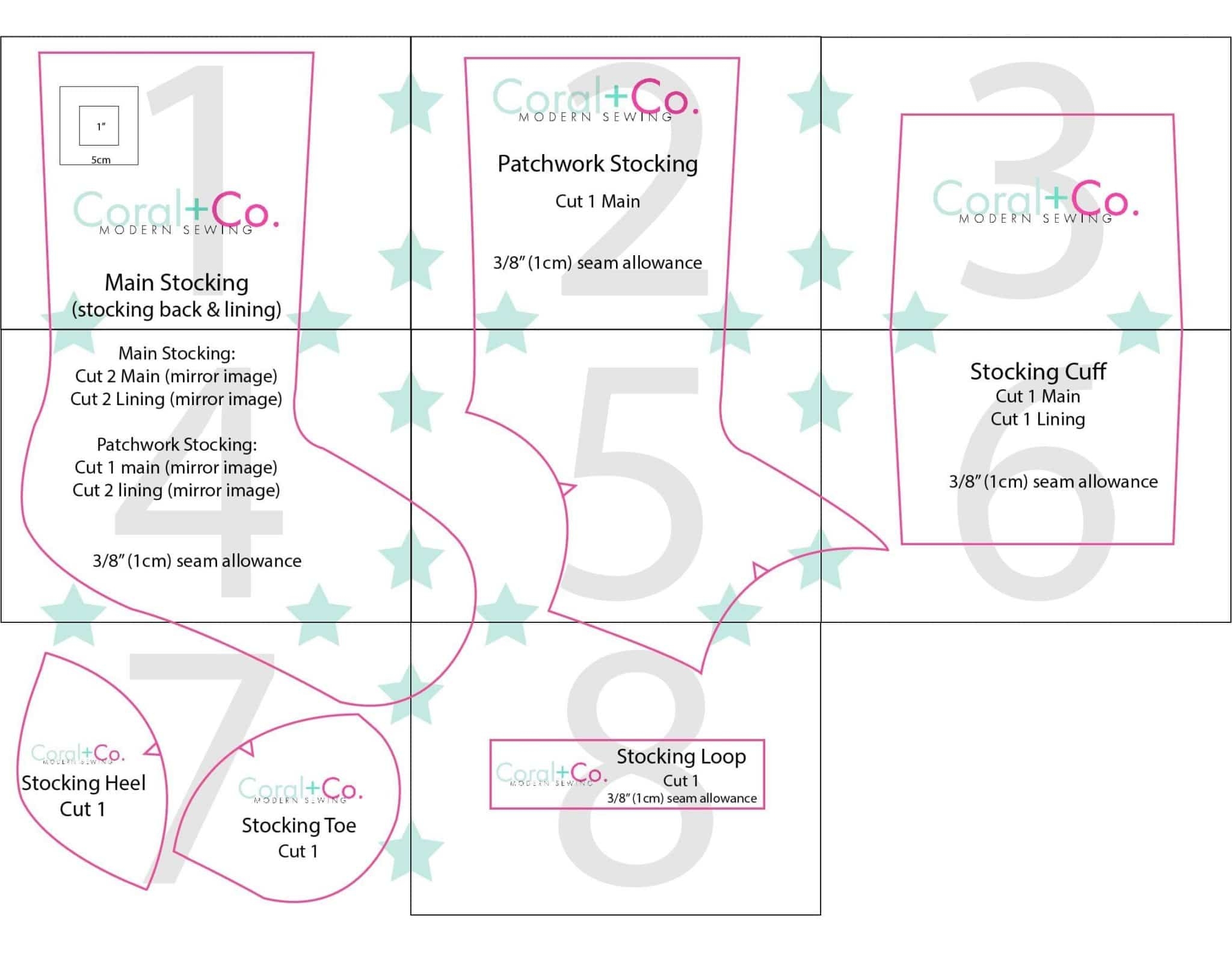 Printable Template Stocking Pattern