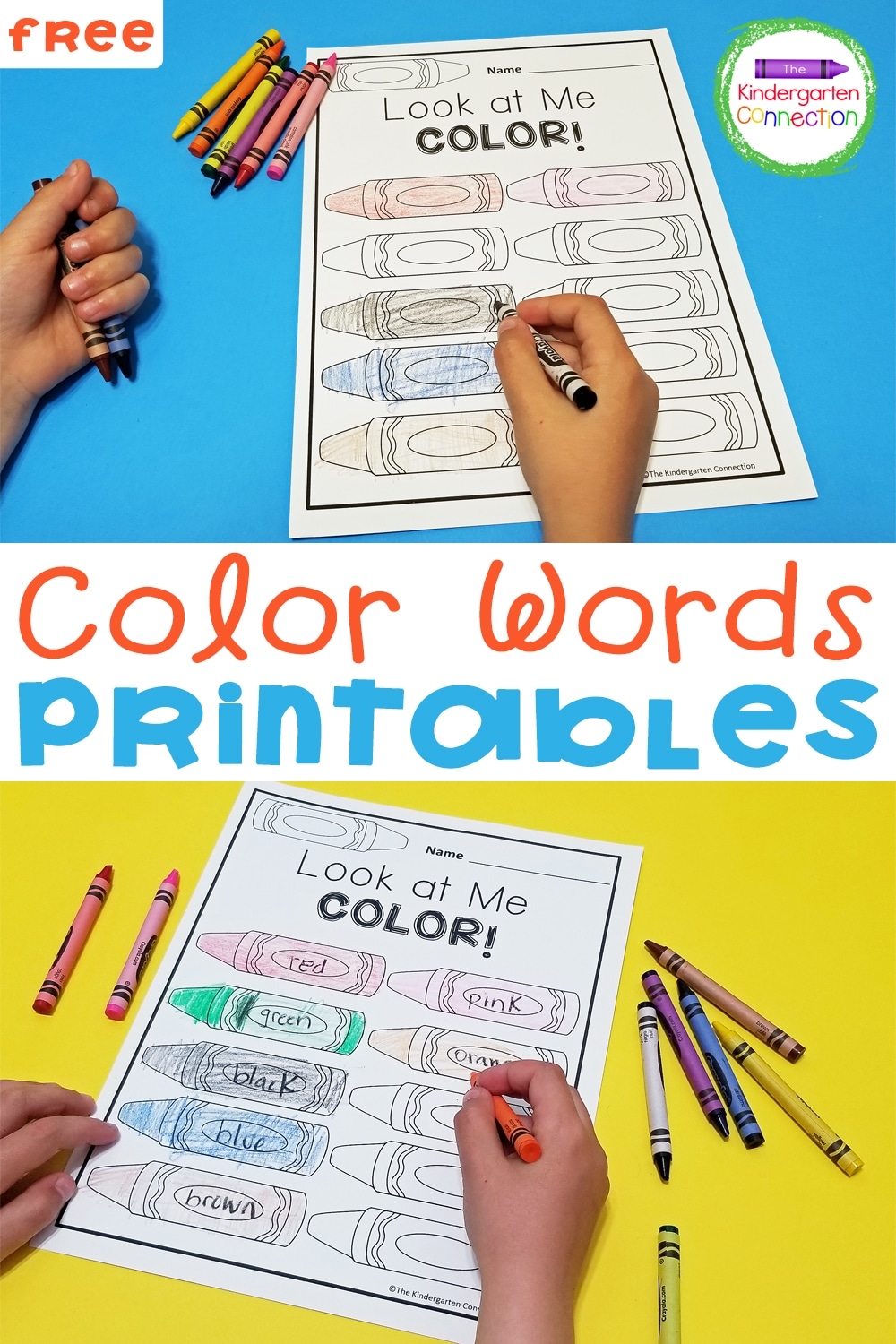 Free Color Words Printable