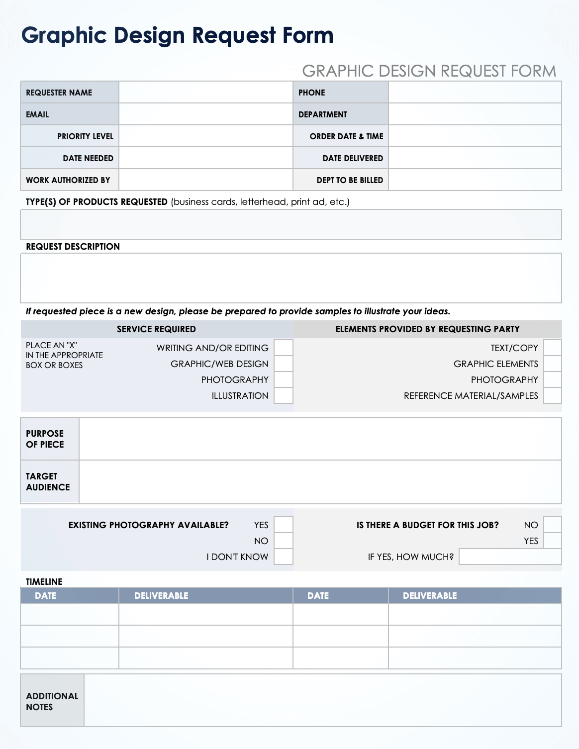 Create Printable Form Word