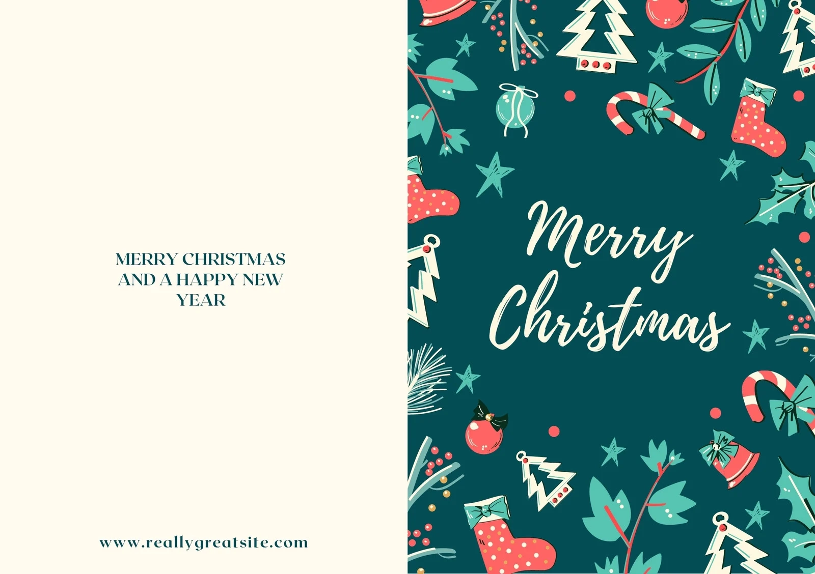 Printable Christmas Postcards Templates Free