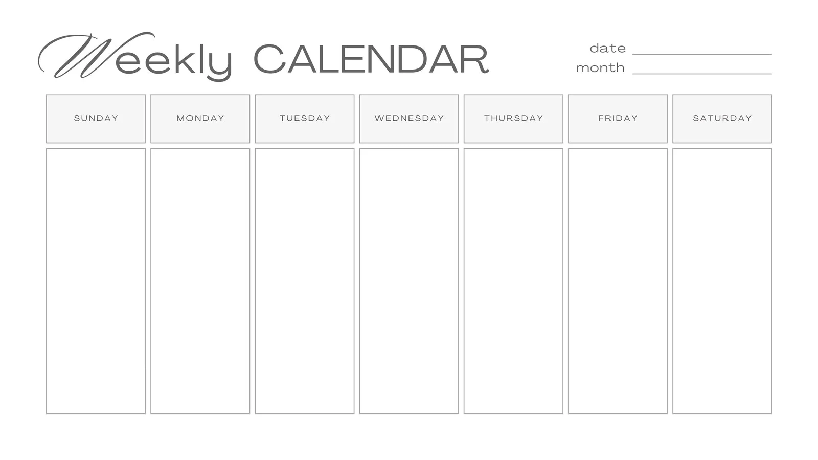 Printable Daily Calendar Pages