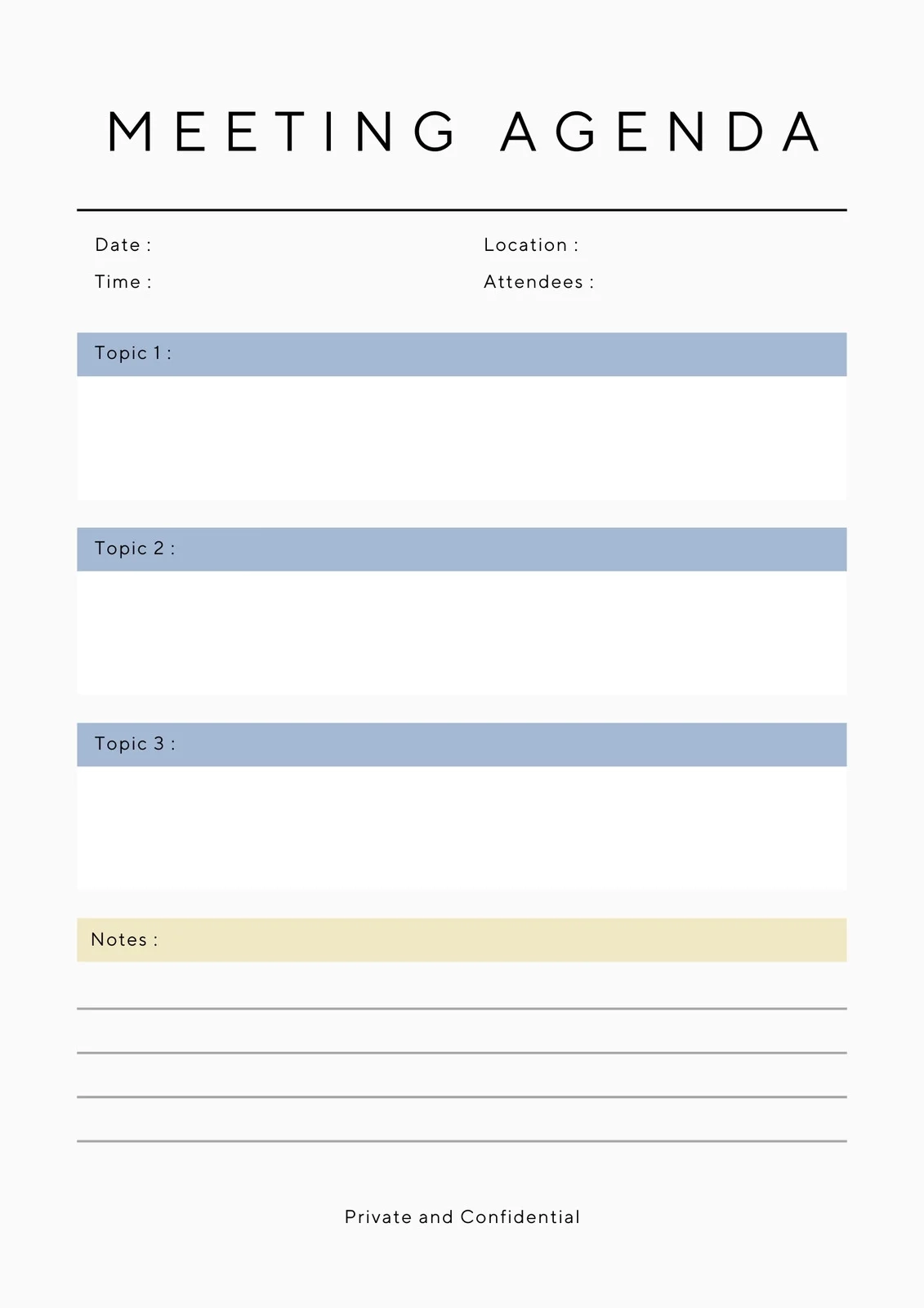Free Customizable Agenda Document Templates To Print Canva
