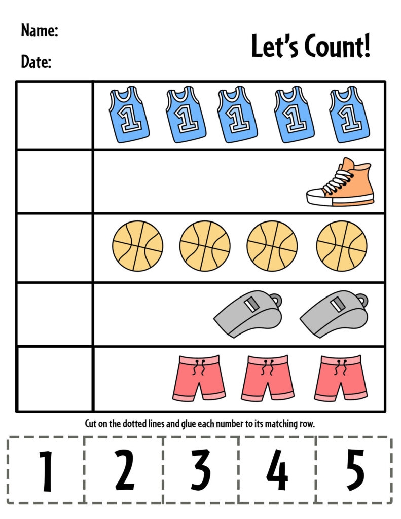 Printable Cut And Paste Worksheets For Pre K