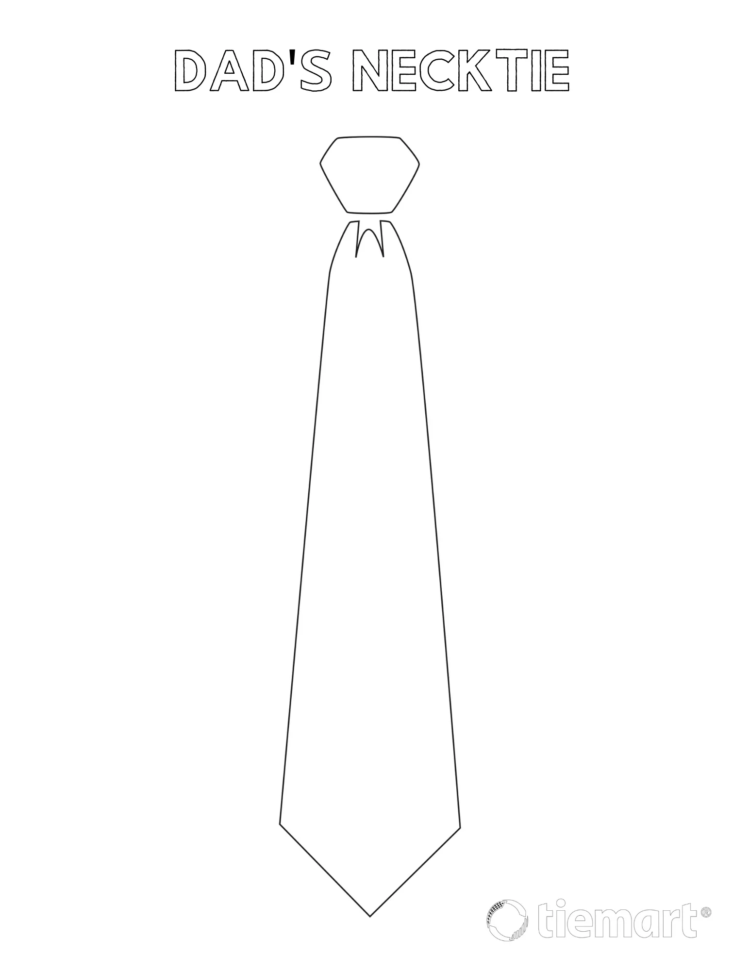 Printable Template Of A Tie