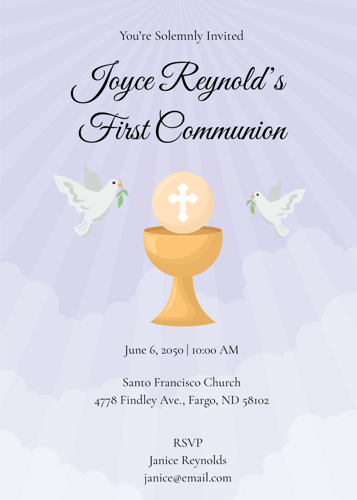 First Communion Cards Free Printable