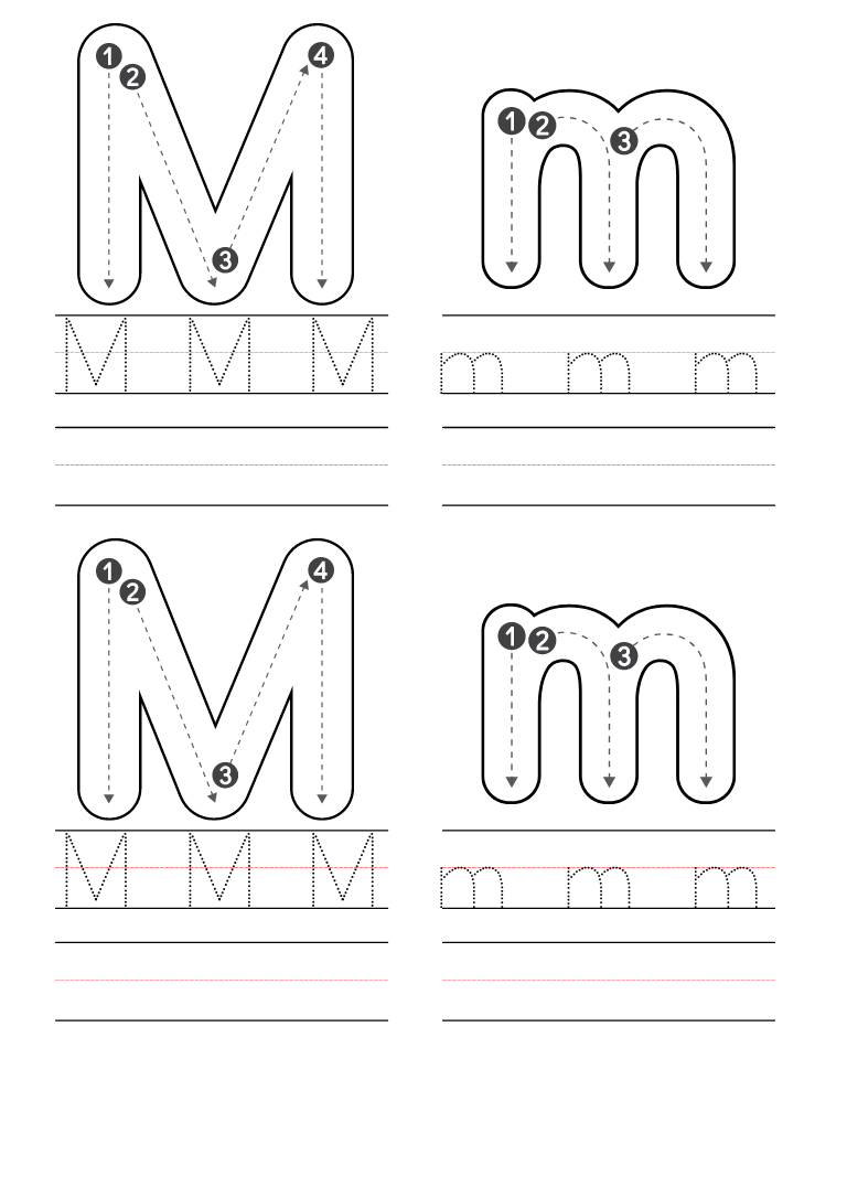 Printable Letter M Worksheets