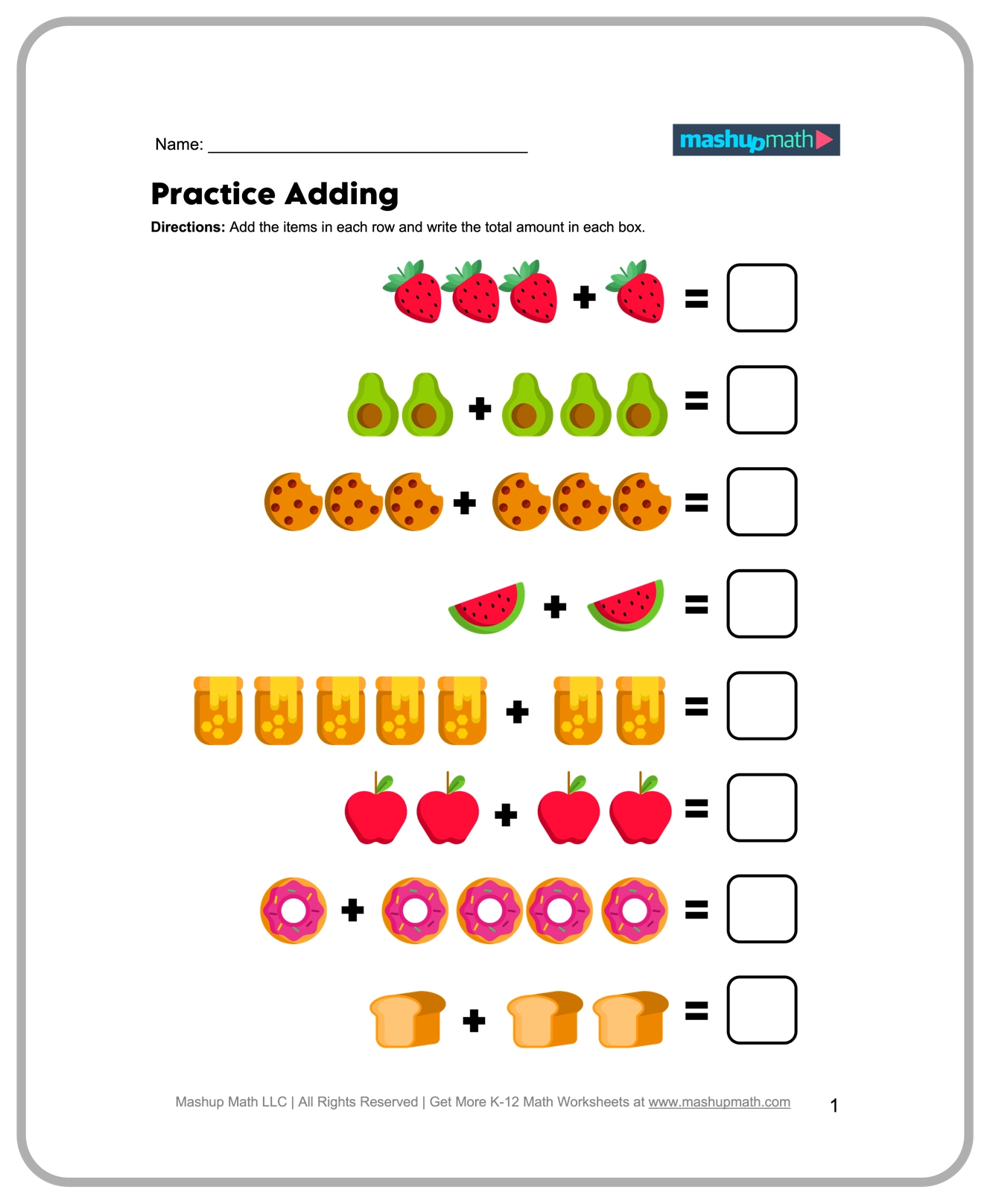 Free Printable Math Worksheets For Kindergarten