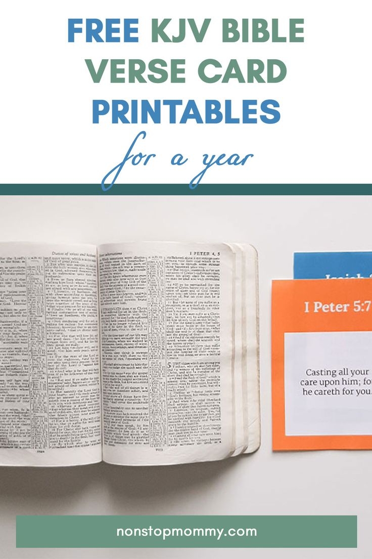 FREE KJV Bible Verse Card Printable For Year 52 Verse Cards One 